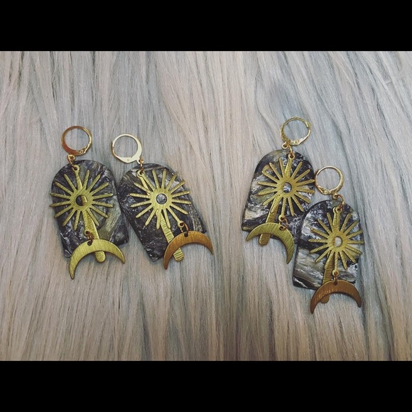 Holiday Sale!!! Sun and Moon Clay Earrings, by @theacemango on Instagram! 🌞🌙 - Picture 3 of 3